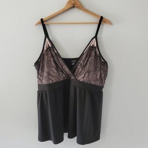 Torrid Black Lace Sleepwear Tank Top